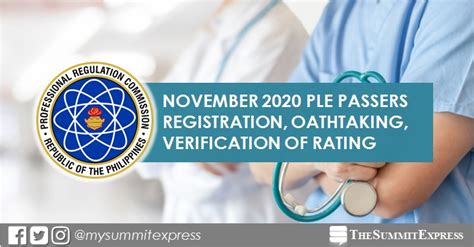 Initial Registration of November 2020 PLE Passers.
